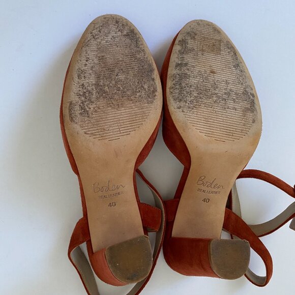 Boden Bessie Ankle Strap Suede Heels - Picture 10 of 11